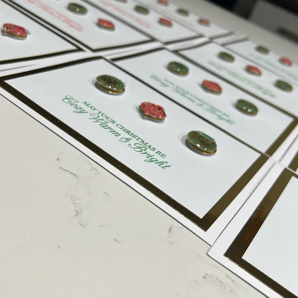 Handmade Christmas and Holiday Cards Set of 15 5”x7” Includes Envelopes